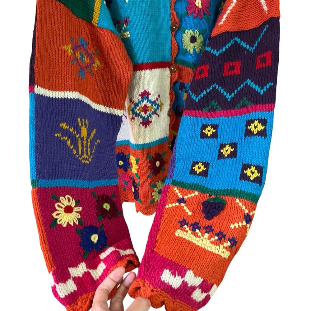 Vintage Wool Cottagecore Patchwork Eclectic Grand… - image 3